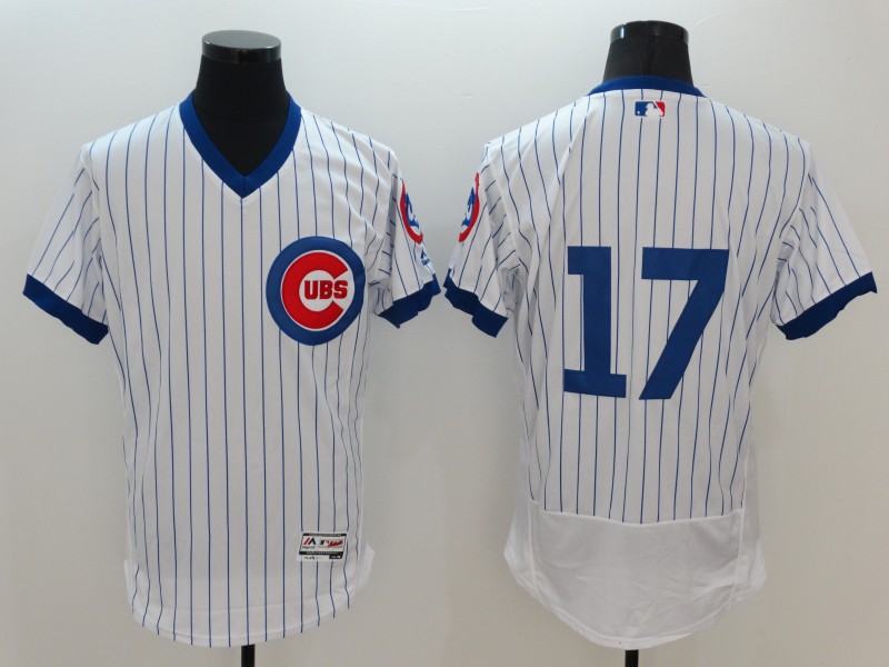 Men's Chicago Cubs #17 Kris Bryant White Flex Base Stitched Jersey Men's Chicago Cubs #17 Kris Bryant White Flex Base Stitched Jersey